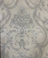 Вінілові шпалери на флізеліновій основі Decori&Decori Damasco Reale 73405 Срібний Вензель