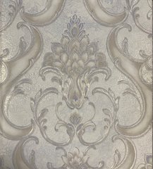 Вінілові шпалери на флізеліновій основі Decori&Decori Damasco Reale 73407 Сірий Вензель