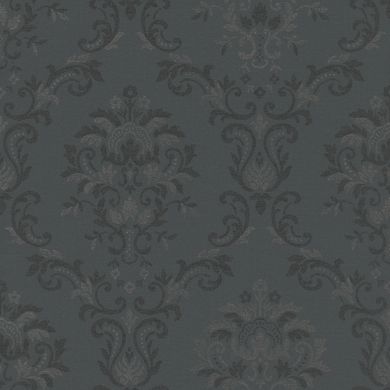 Вінілові шпалери на флізеліновій основі Rasch Emilia 501674 Чорний Візерунок