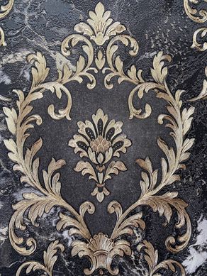 Виниловые обои на флизелиновой основе Decori&Decori Carrara 2 83611 Черный Узор, Италия