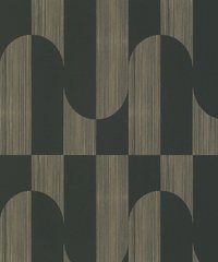 Вінілові шпалери на флізеліновій основі Grandeco Asperia A55702 Чорний Геометрія, Бельгія