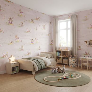 Детские Бумажные эко обои Rasch Piccolo 271317 Розовый Мышки, Германия