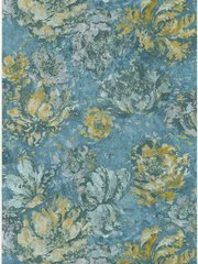 Виниловые обои на бумажной основе Emiliana Parati Forme 44908 Синий Цветы, Синий, Италия