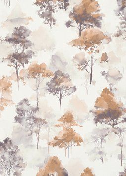 Виниловые обои на флизелиновой основе Erismann Forest Dreams 12264-11 Коричневый Деревья (1 метр)