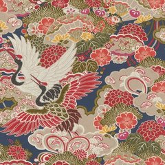 Виниловые обои на флизелиновой основе Rasch Kimono 409352, Красный