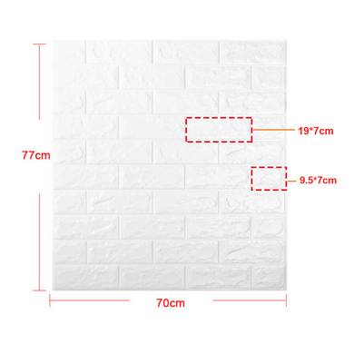 Декоративная 3Д-панель для стен Белый кирпич