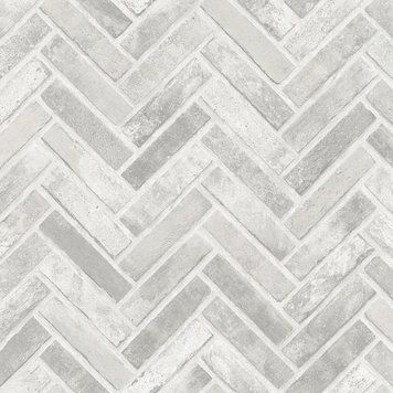 Вінілові шпалери на флізеліновій основі AdaWall Roka 23105-1 Білий Під цеглу