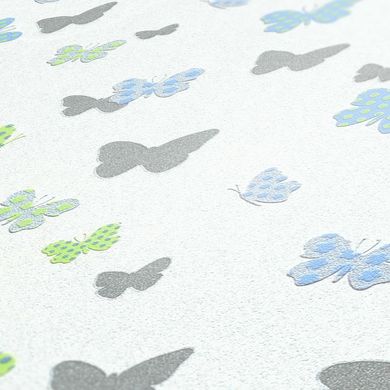 Вінілові шпалери на флізеліновій основі AS Creation Attractive 36933-3 Блакитний Метелики, Німеччина