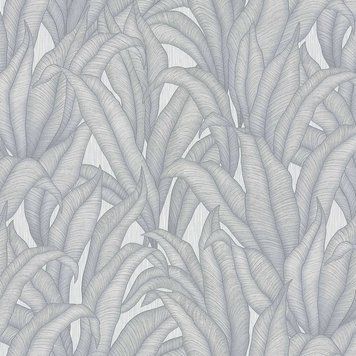 Виниловые обои на флизелиновой основе Erismann Fashion for Walls 4 12181-31 Серый Листья