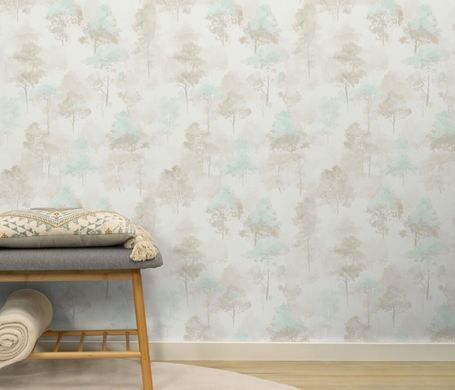 Виниловые обои на флизелиновой основе Erismann Forest Dreams 12264-02 Бежевый Деревья (1 метр)