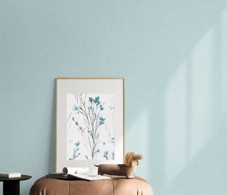 Виниловые обои на флизелиновой основе Erismann Forest Dreams 12270-43 Бирюзовый Однотон (1 метр)