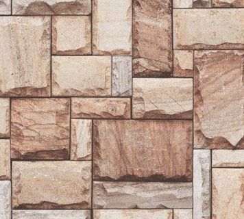 Вінілові шпалери на флізеліновій основі Yuanlong Piedra 22-011, Бежевый, Китай