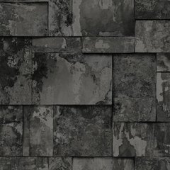 Вінілові шпалери на флізеліновій основі AdaWall Roka 23106-5 Чорний Під камінь