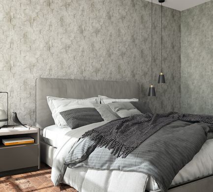 Вінілові шпалери на флізеліновій основі Marburg Loft Essence 34137 Сірий Штукатурка (1 метр), Німеччина