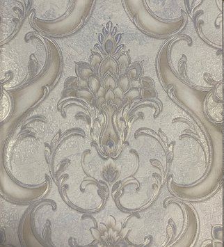 Вінілові шпалери на флізеліновій основі Decori&Decori Damasco Reale 73407 Сірий Вензель