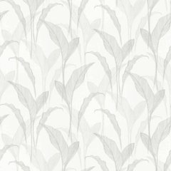 Виниловые обои на флизелиновой основе Erismann Elle Decoration 2 12117-31 Серый Листья, Серый