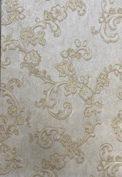 Вінілові шпалери на флізеліновій основі Grandeco Opportunity Wallcoverings Q0100 Бежевий Вензель