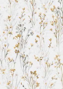 Виниловые обои на флизелиновой основе Erismann Forest Dreams 12268-20 Желтый Цветы (1 метр)
