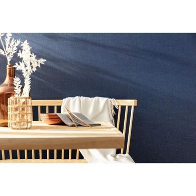 Виниловые обои на флизелиновой основе Caselio Linen 2 LNI103236032 Синий Однотон