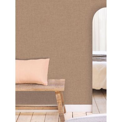Вінілові шпалери на флізеліновій основі Caselio Linen 2 LNI103222952 Коричневий Однотон