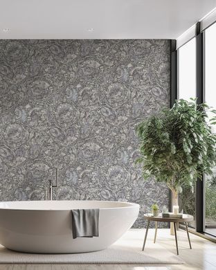 Виниловые обои на флизелиновой основе Emiliana Parati Carrara Best CB85613 Серый Штукатурка