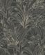 Вінілові шпалери на флізеліновій основі Grandeco Asperia A51403 Чорний Листя, Бельгія