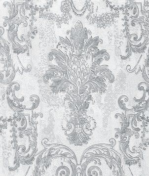 Вінілові шпалери на флізеліновій основі Limonta Villa Carlota 39407, Сірий, Італія
