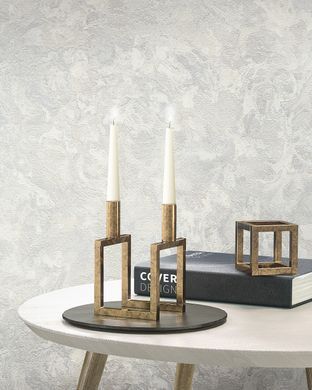 Виниловые обои на флизелиновой основе Emiliana Parati Carrara Best CB82652 Серебрянный Штукатурка