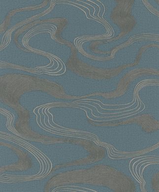 Вінілові шпалери на флізеліновій основі Marburg Kumano 34588 Синій Абстракція, Німеччина