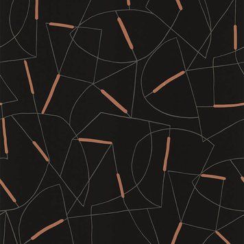 Виниловые обои на флизелиновой основе Lutece Arty 51211419 Черный Абстракция, Франция