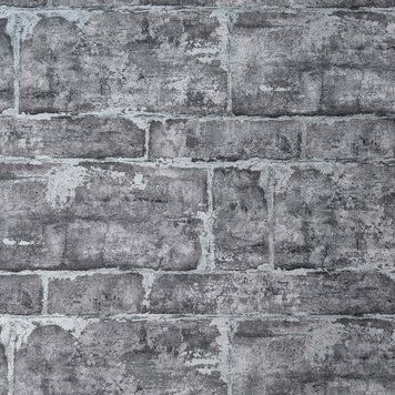 Виниловые обои на флизелиновой основе Erismann Fashion for Walls 3 12102-15 Серый Под кирпич (1 метр), Германия