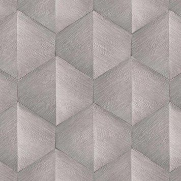 Виниловые обои на флизелиновой основе Erismann Fashion for Walls 4 12180-38 Серый Ромбы