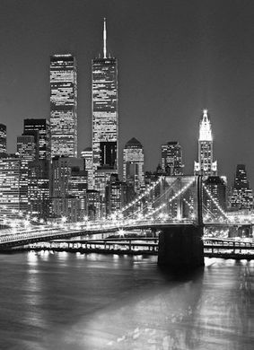 Фотообои на стену : Ночной город, Нью-Йорк Мантхэттен №388