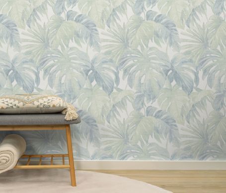 Виниловые обои на флизелиновой основе Erismann Forest Dreams 12265-07 Зеленый Листья (1 метр)